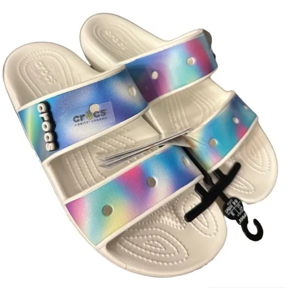 🅽🅴🆆 Classic CROCS Solarized Sandal multicolor unisex 2-strap sandal, men’s 11