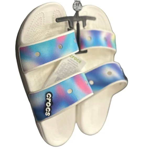 🅽🅴🆆 Classic CROCS Solarized Sandal multicolor unisex 2-strap sandal, men’s 11