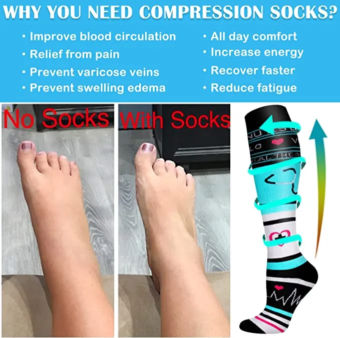 1-Pair Cool Compression Socks ( 20-30MMHG) | Actinput