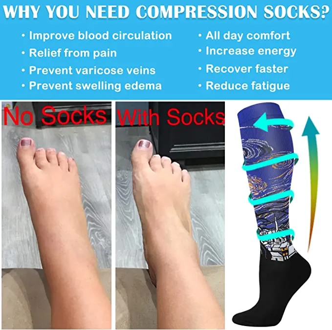 1-Pair Cool Compression Socks ( 20-30MMHG) | Actinput