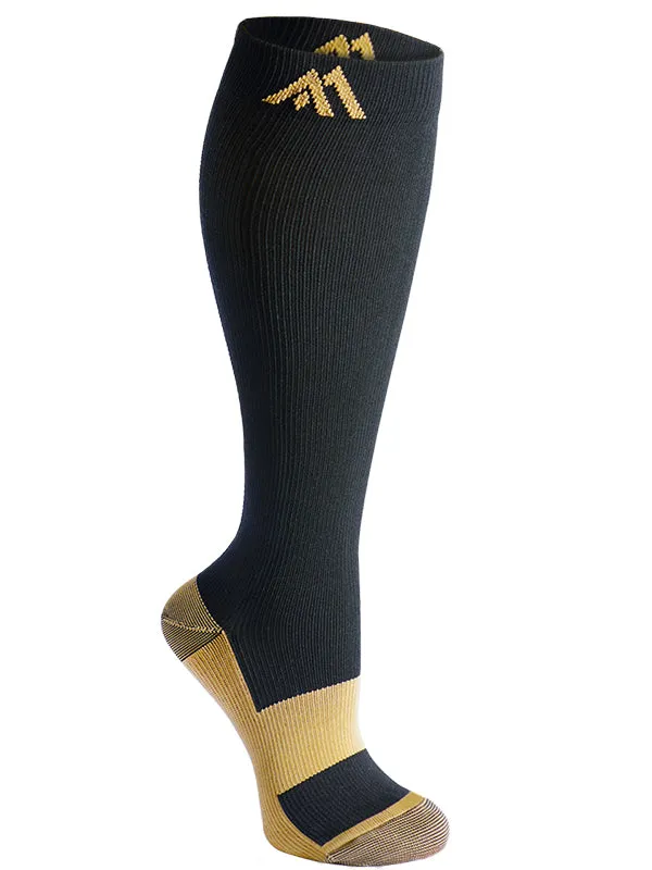 1-Pair Copper Compression Socks ( 15-20MMHG) | Actinput