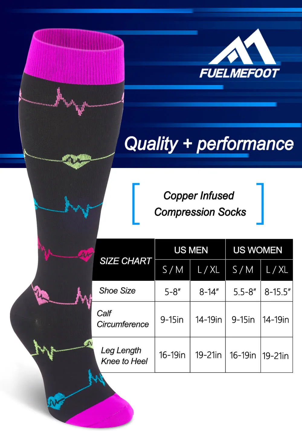 1-Pair  ECG Gradient compression socks (20-30 mmHg) | Actinput