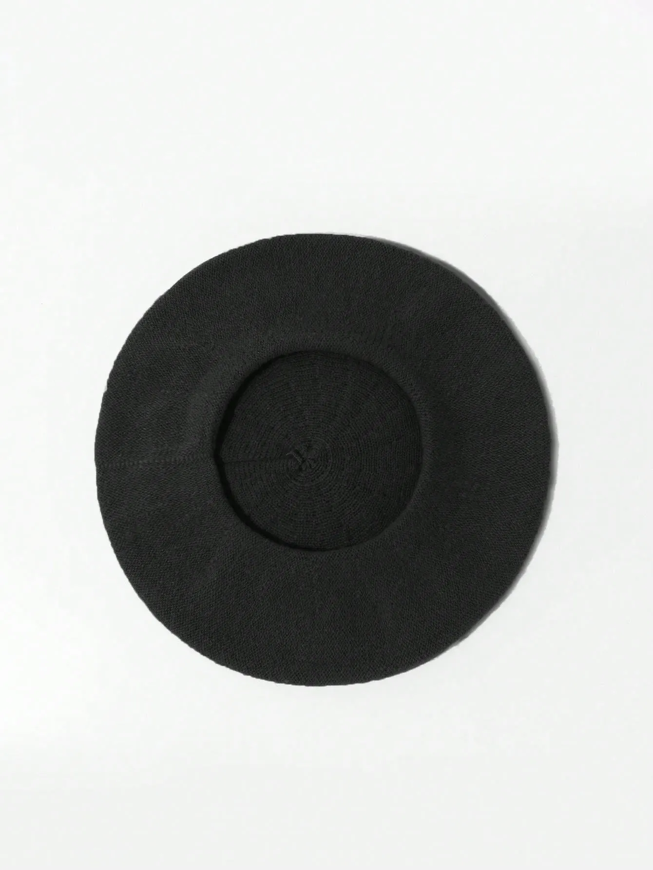 1pc Knitted Warm Beret Hat - Black- FD ⚡