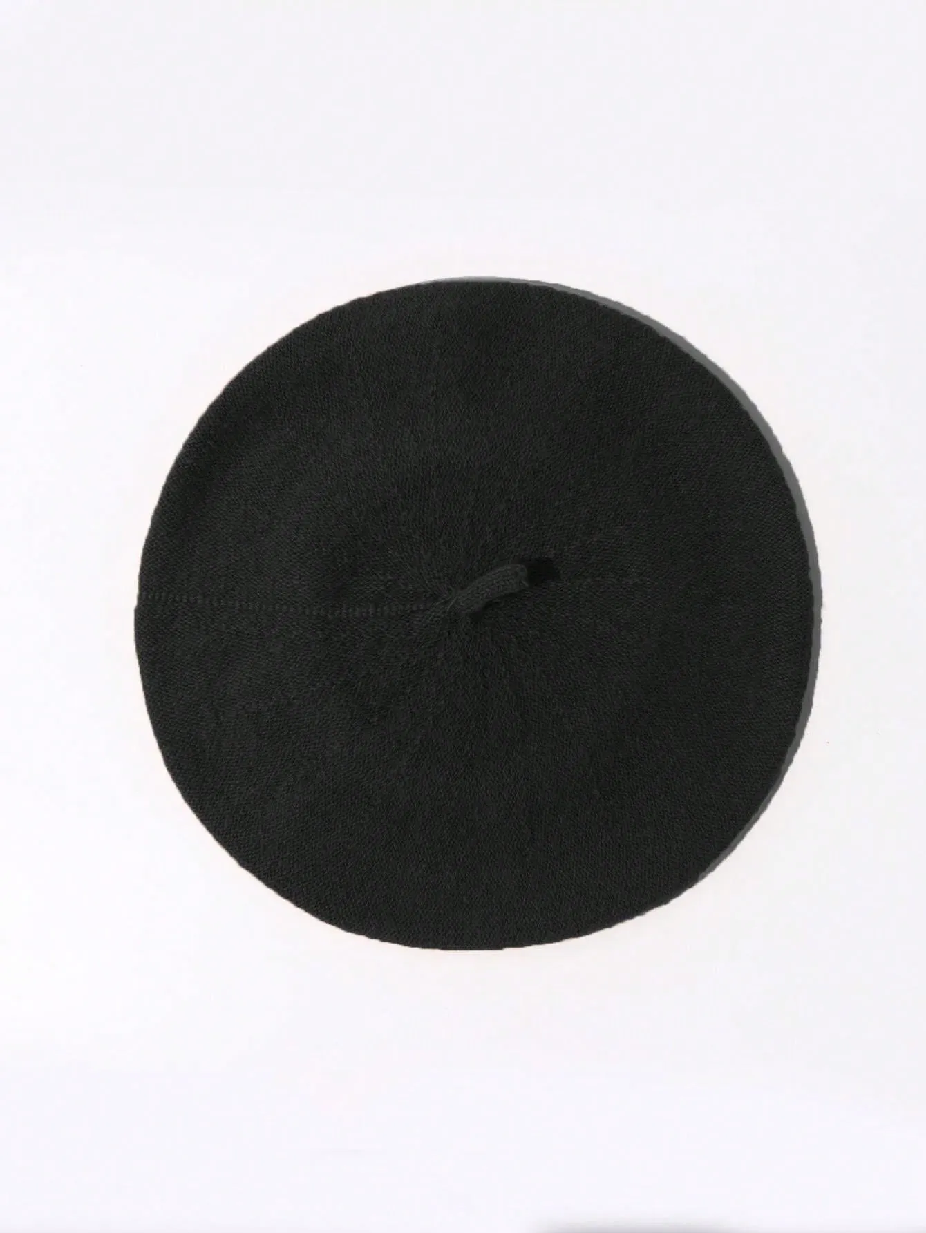 1pc Knitted Warm Beret Hat - Black- FD ⚡