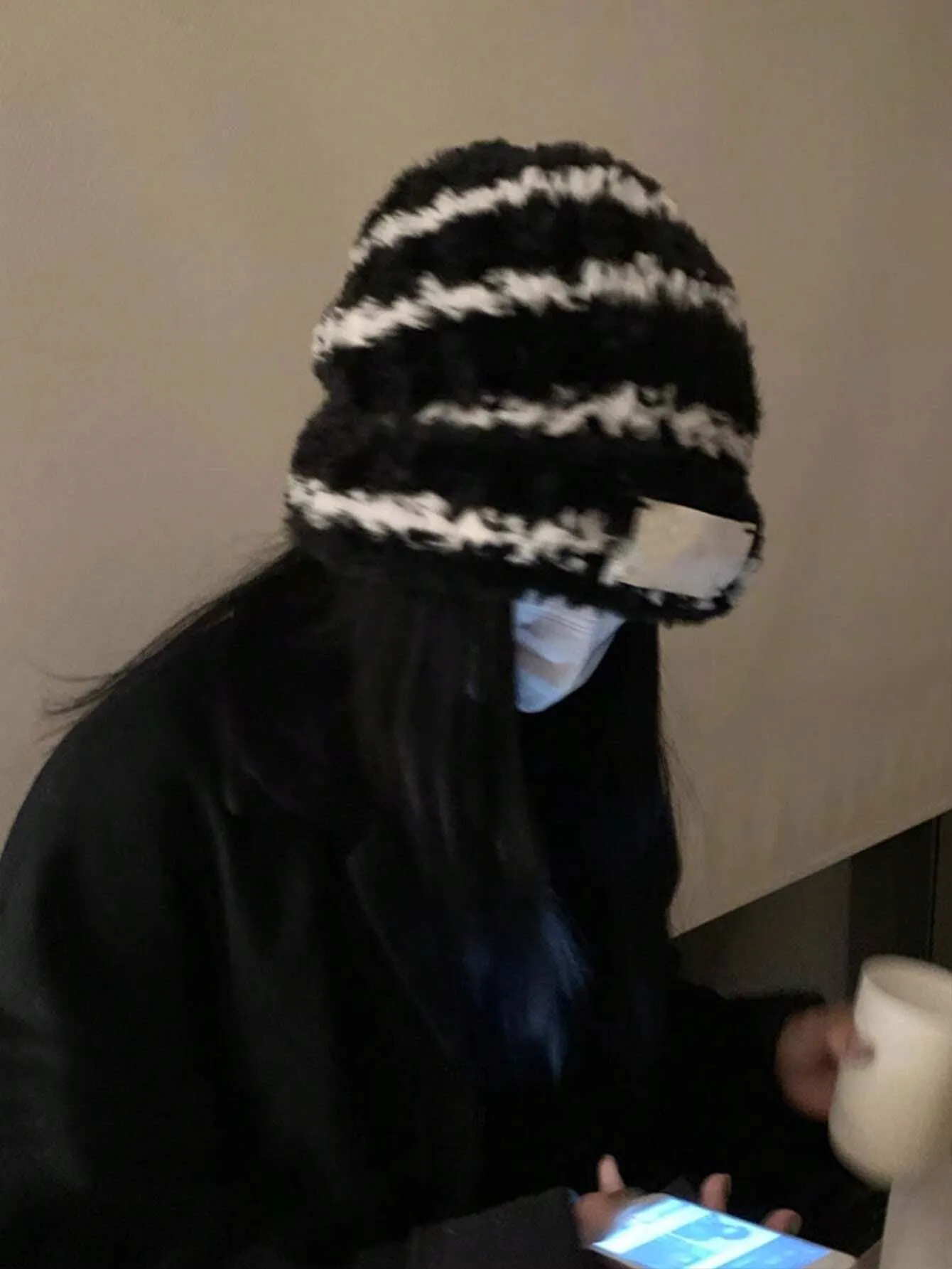 1pc Winter Warm Fluffy Knitted Beanie 100% Wool - FD ⚡