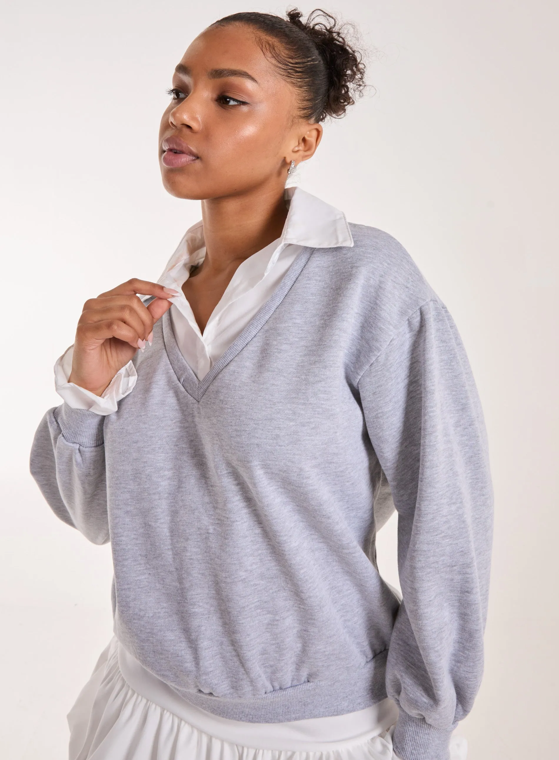 2 in 1 V Neck Jumper