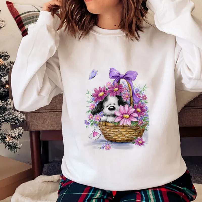 2021 Fashion Warm Christmas O-Neck White Sweater M