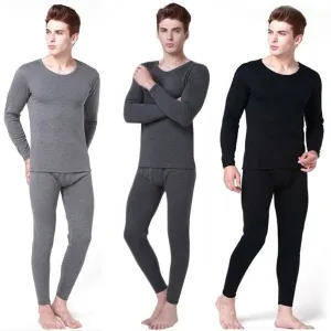 2Pcs Men Thermal Underwear Set Winter Warm Thicken Long Suits