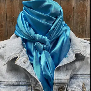 35X35" Solid Aqua Wild Rag