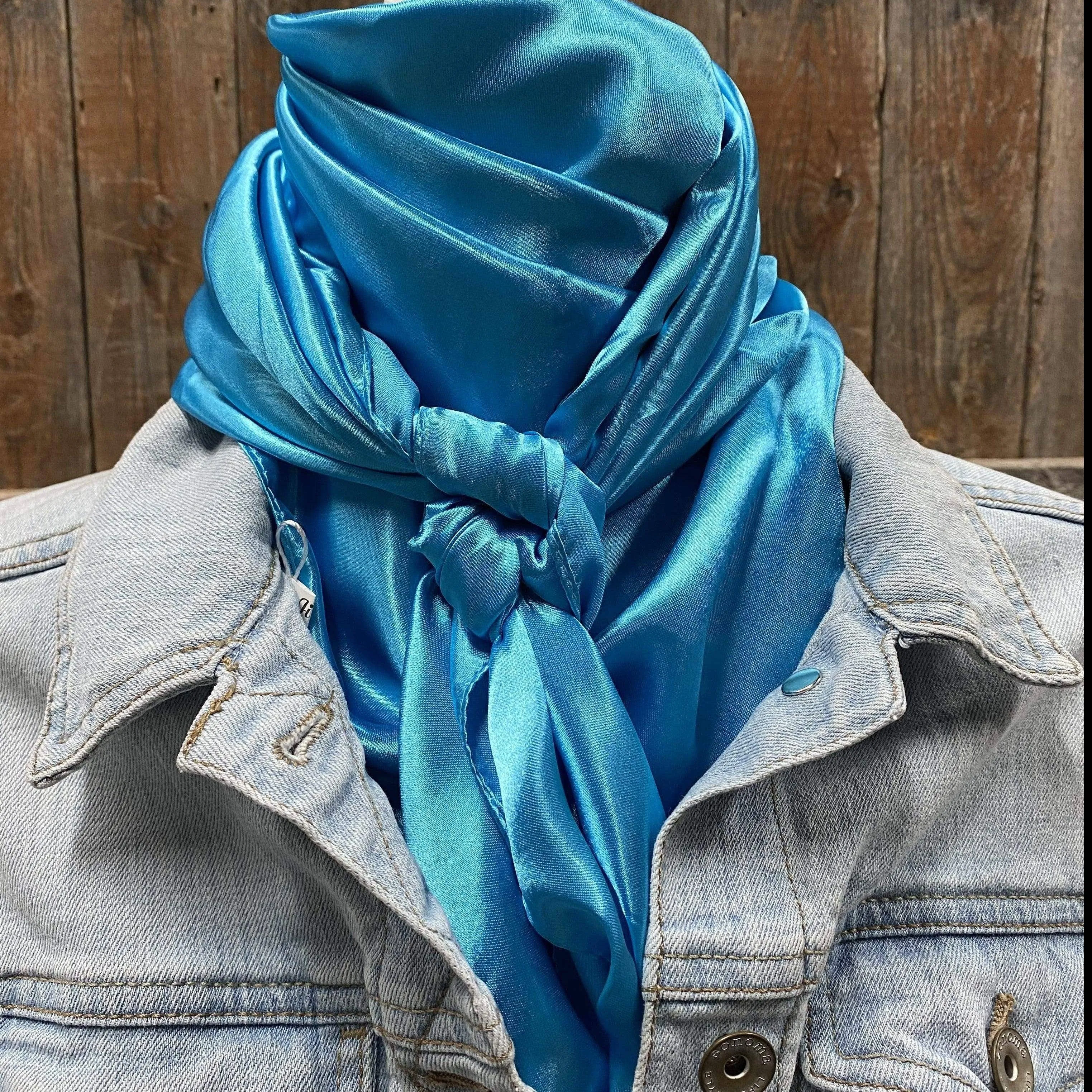 35X35" Solid Aqua Wild Rag