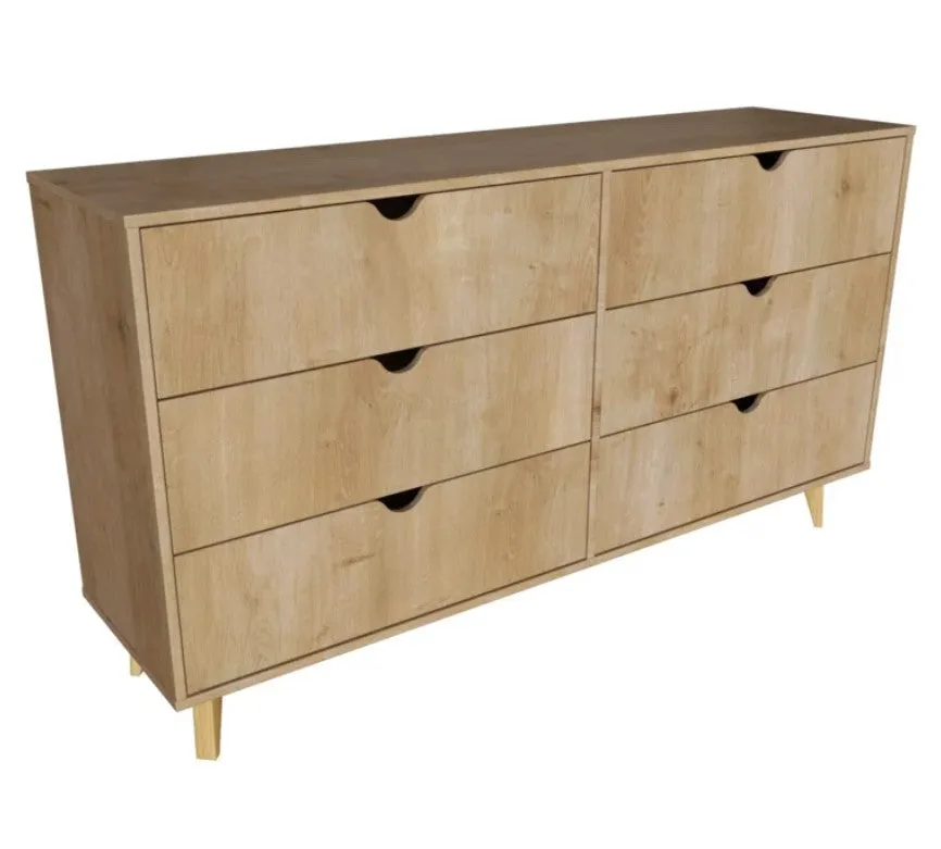 6 Drawer Dresser_Natural