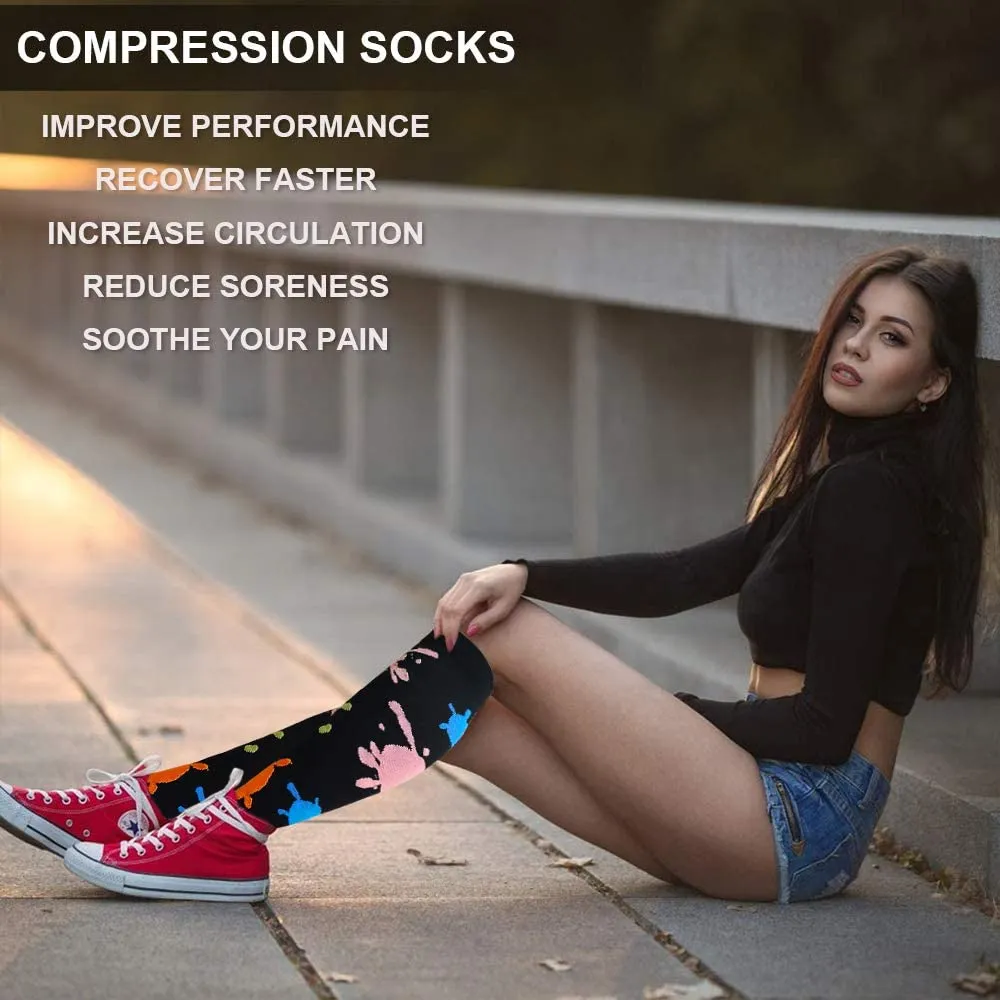 6-Pairs Cool Animal Compression Socks for Man and Woman(20-30 mmHG） | ACTINPUT