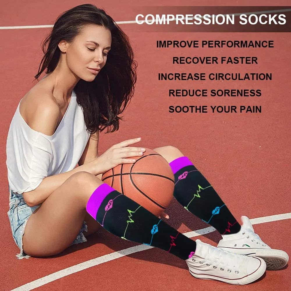 6-Pairs Cool Compression Socks for Man and Woman(20-30 mmHG） | ACTINPUT
