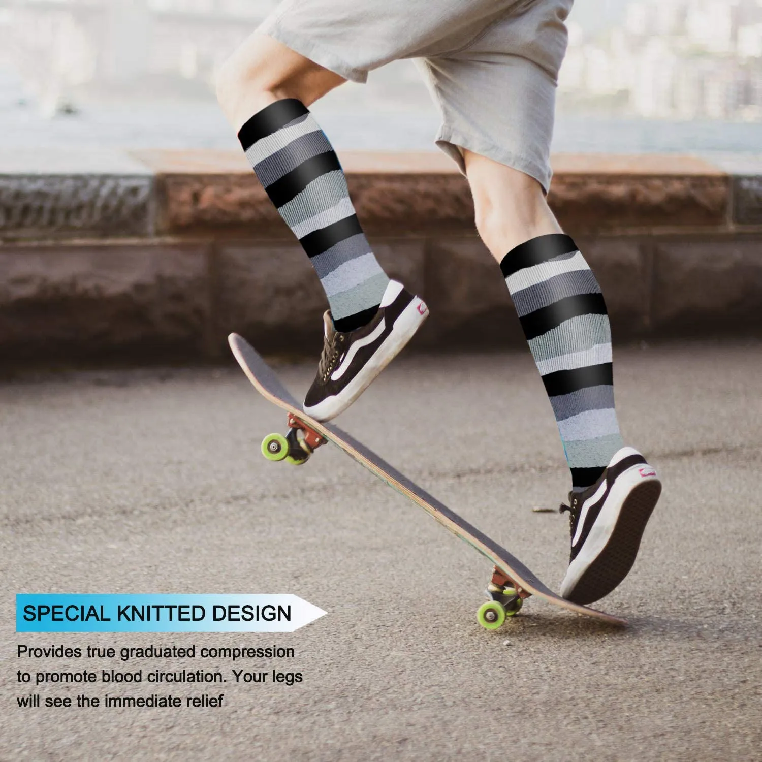 6-Pairs Cool Compression Socks Women & Men （20-30 mmHG) | Actinput