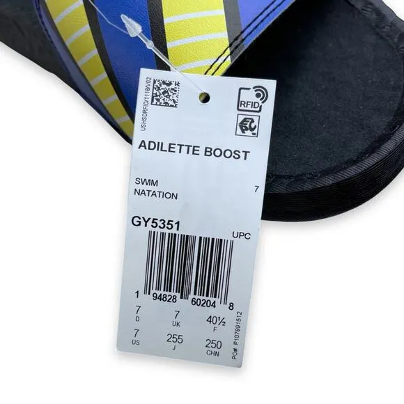 adidas Adilette Boost Craig Karl Black Sandal Slide Mens Size US7 NWT GY5351