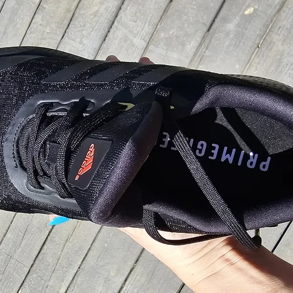 Adidas Black and Red Bounce Sneakers