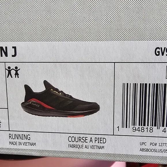 Adidas Black and Red Bounce Sneakers