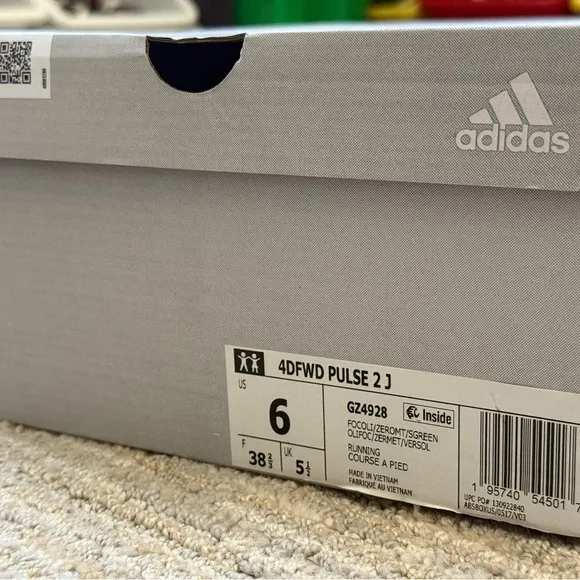 adidas Kids Sneakers Black and Neon Green