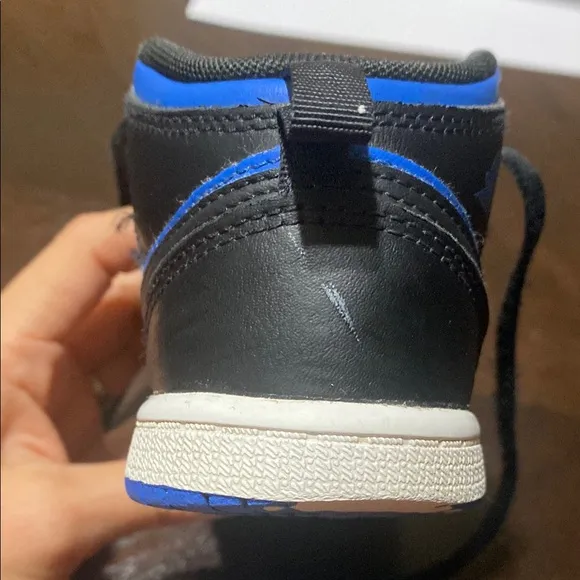 Air Jordan 1 Black and Blue Sneakers size 10