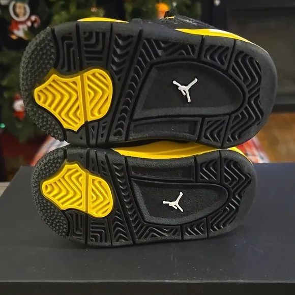 Air Jordan Black and Yellow Sneakers