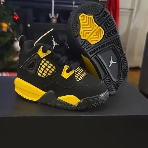 Air Jordan Black and Yellow Sneakers