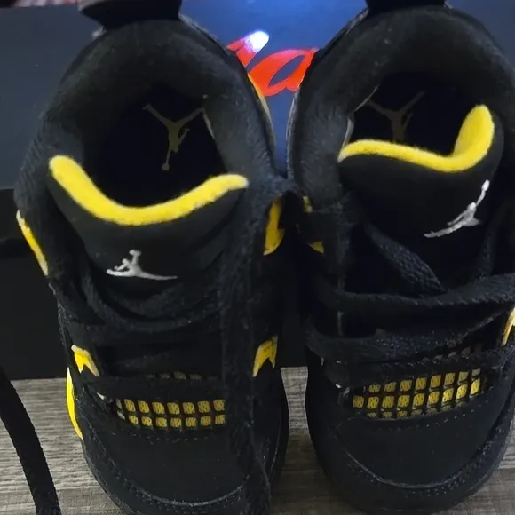 Air Jordan Black and Yellow Sneakers