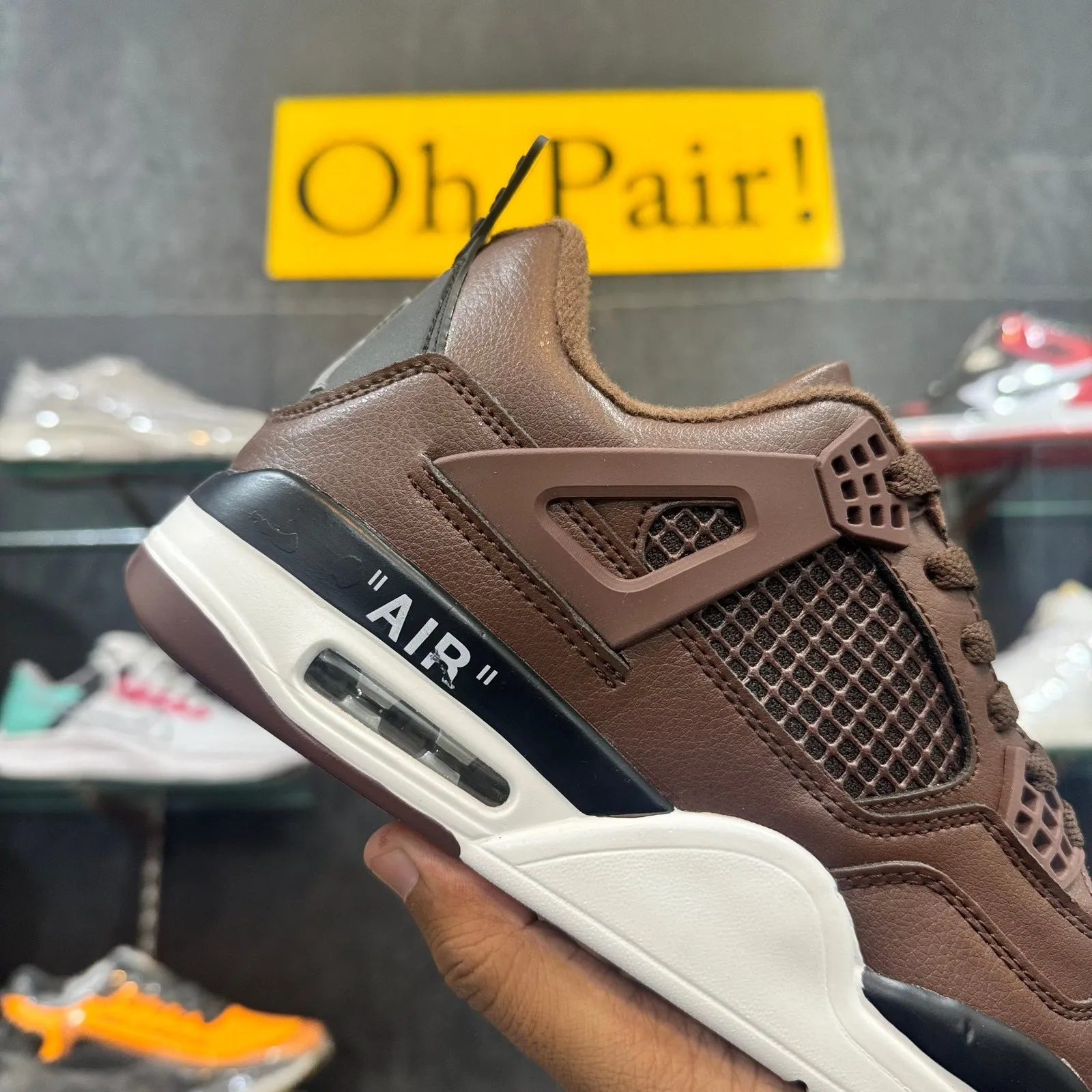 AJ 4 Brown White