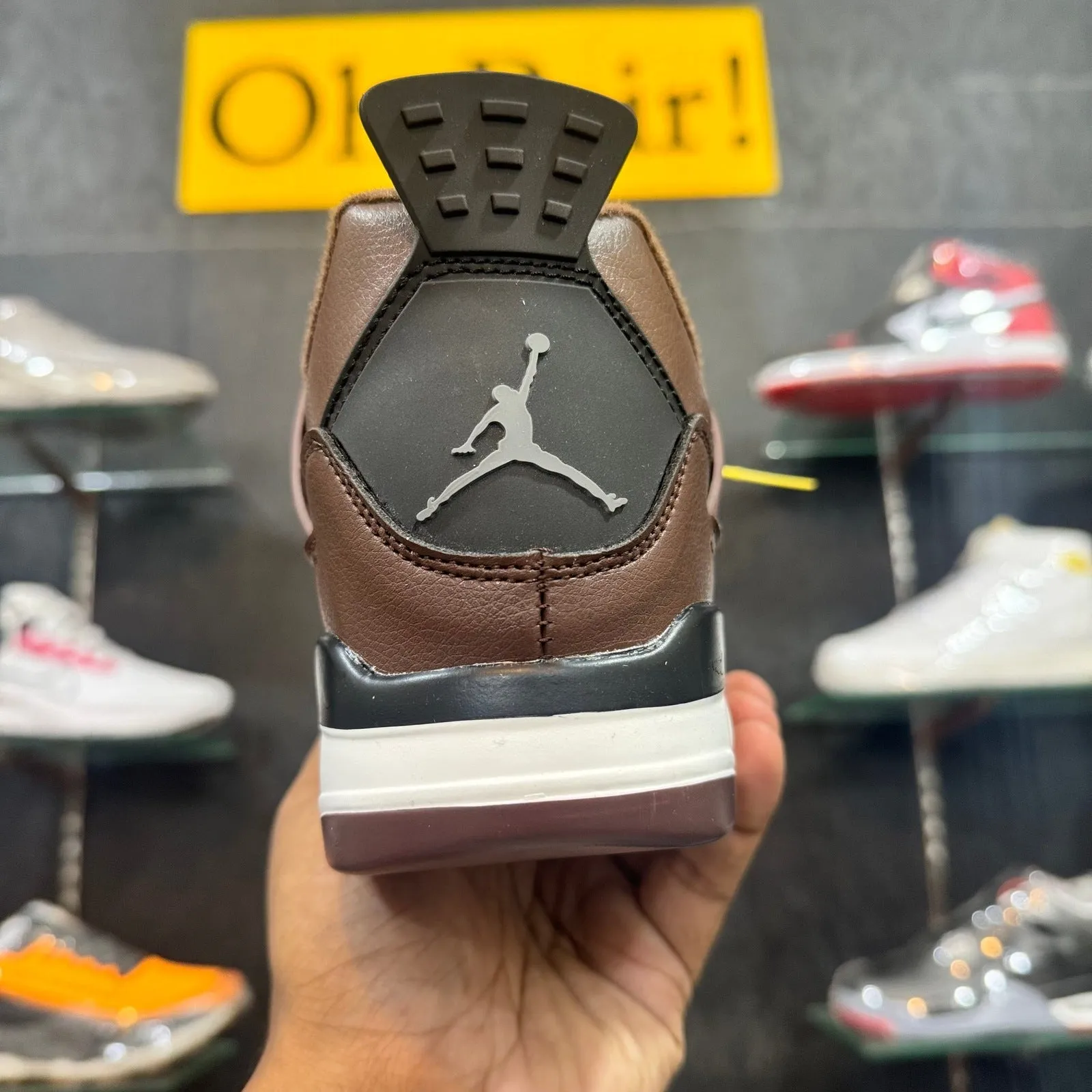 AJ 4 Brown White