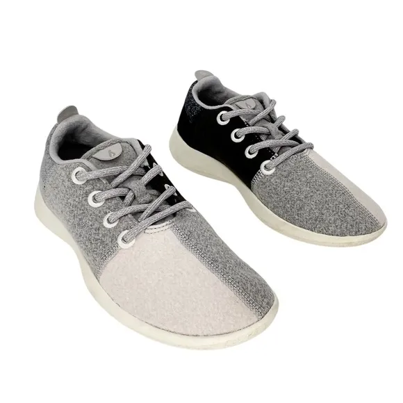 Allbirds Sneakers Wool Runners Black Grey Color Block Women’s Size 7 EUC