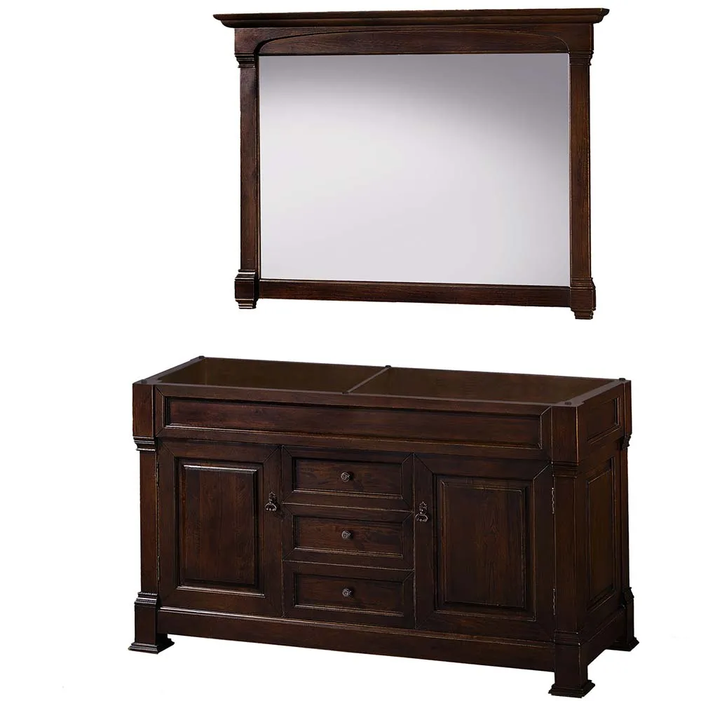 Andover 60 Inch Double Bathroom Vanity in Dark Cherry