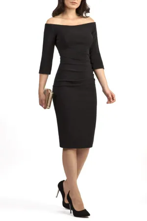 Astra Off Shoulder Sleeved Pencil Dress