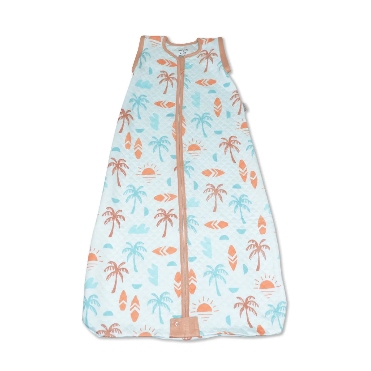 Bamboo Classic Sleeping Sack w/Detachable Sleeves 1 TOG(Sunny Shores Print)
