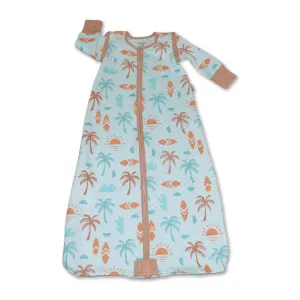 Bamboo Classic Sleeping Sack w/Detachable Sleeves 1 TOG(Sunny Shores Print)