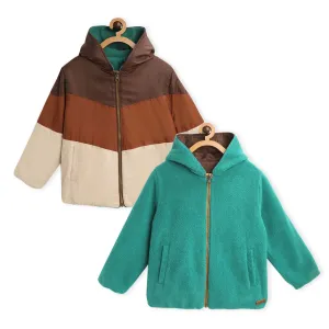 Beaver Hooded Reversible Jacket
