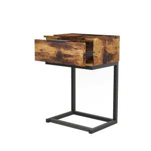 Bedside Tables Drawers Side Table Wood Nightstand Storage Cabinet Unit