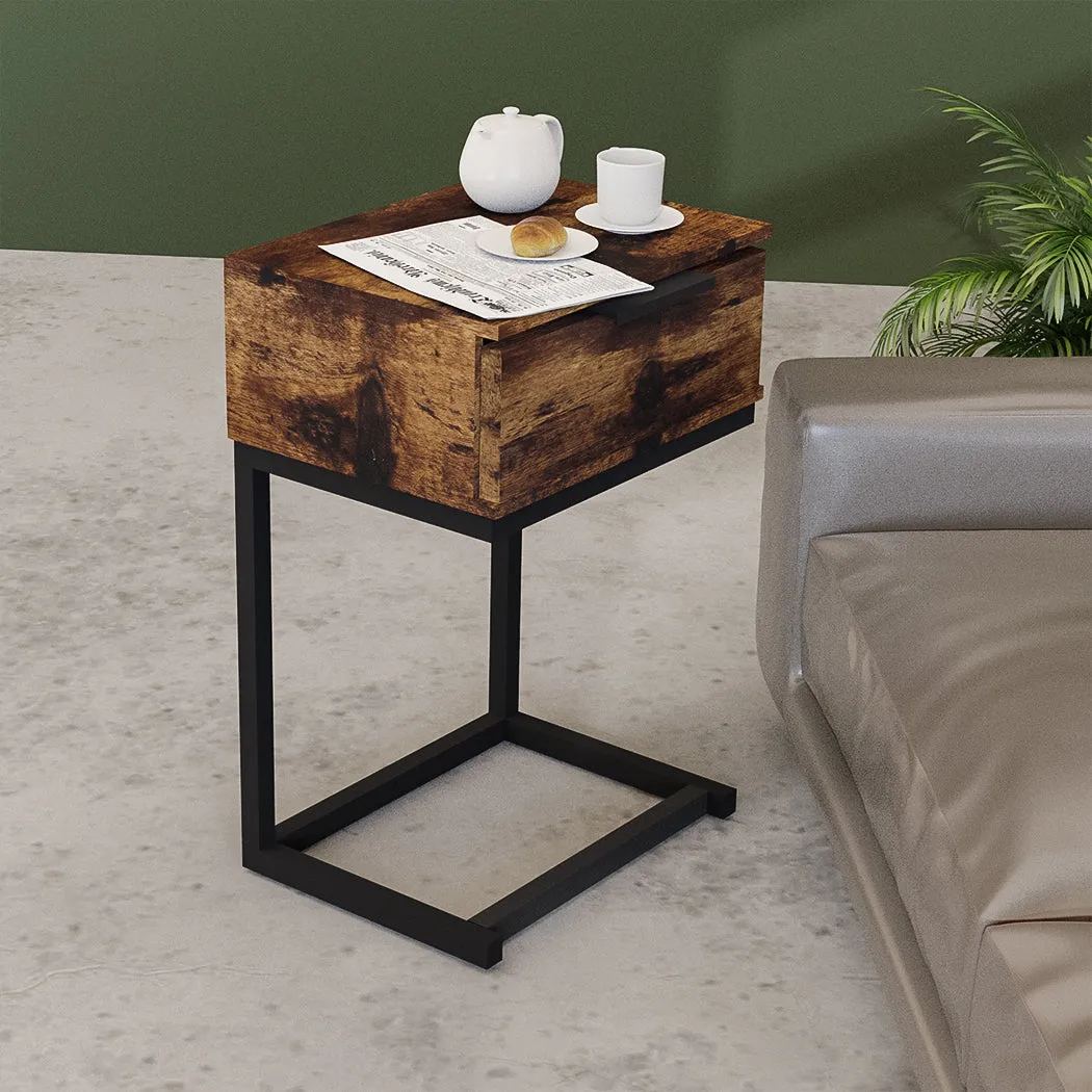 Bedside Tables Drawers Side Table Wood Nightstand Storage Cabinet Unit
