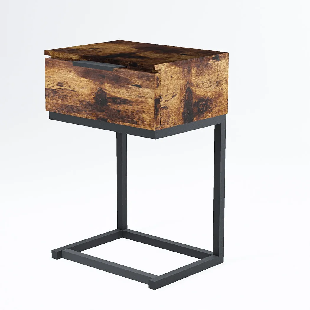 Bedside Tables Drawers Side Table Wood Nightstand Storage Cabinet Unit