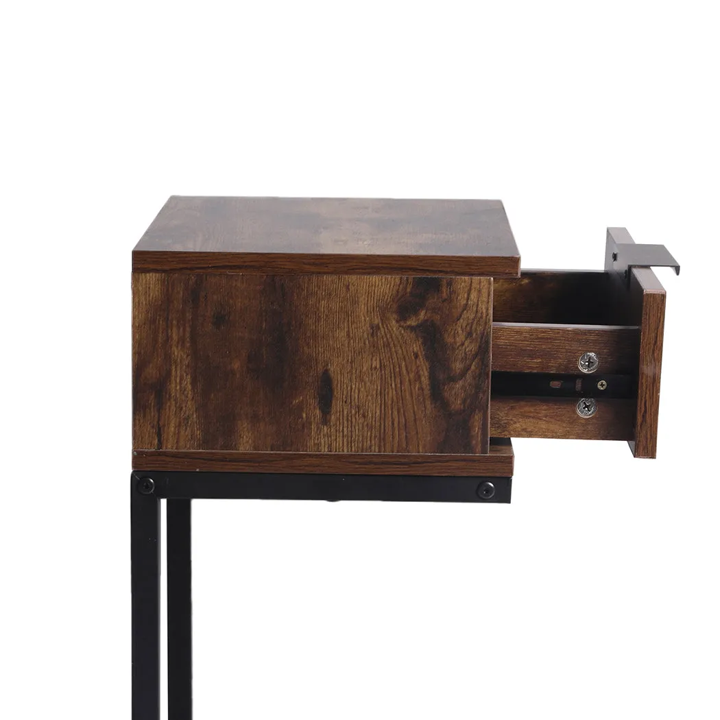 Bedside Tables Drawers Side Table Wood Nightstand Storage Cabinet Unit