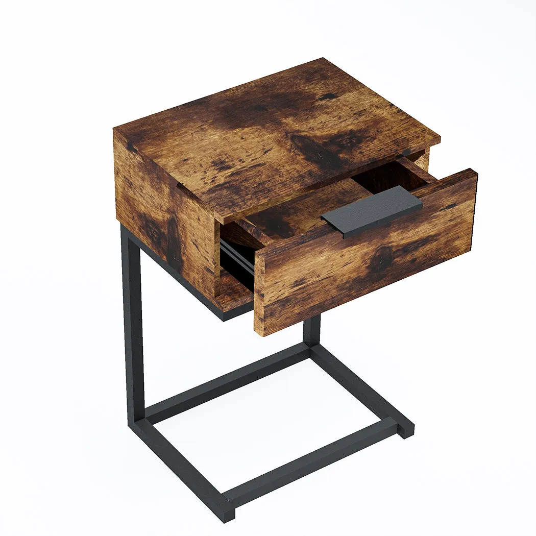 Bedside Tables Drawers Side Table Wood Nightstand Storage Cabinet Unit
