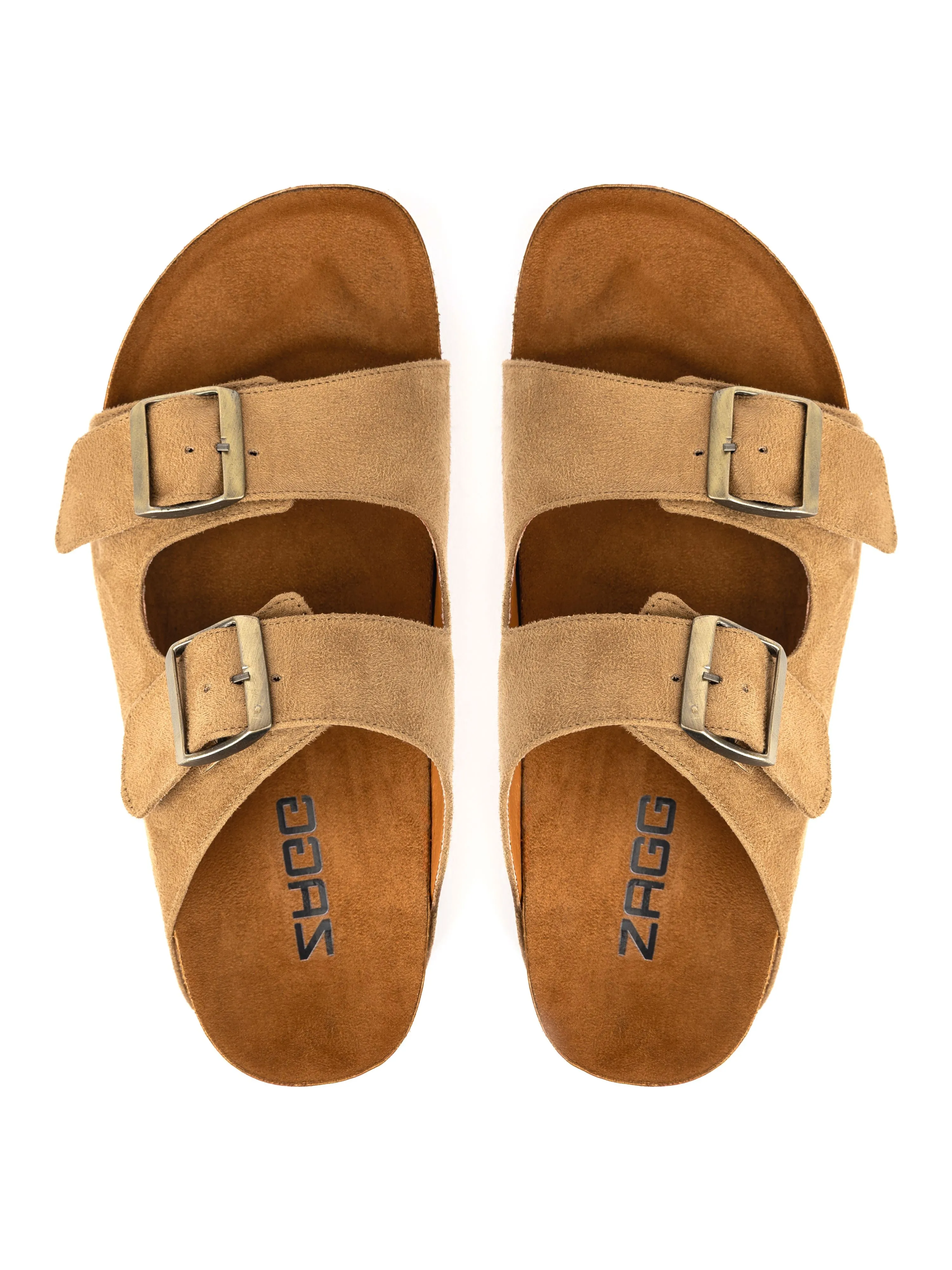 Beige High Double Buckle
