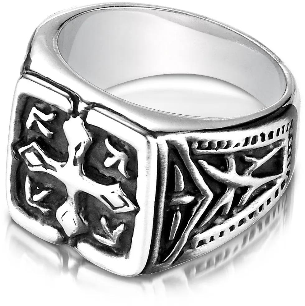 Benchmark Cobaltchrome 9mm Fancy Blackened Comfort-Fit Wedding Band Ring, (Sizes 6 - 14)