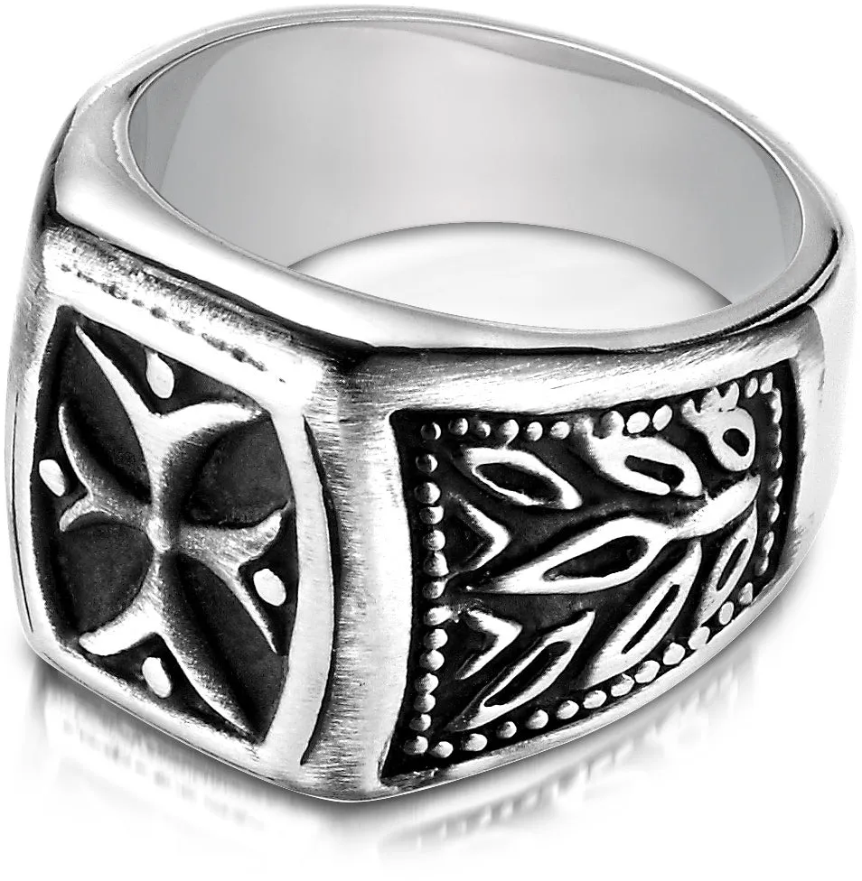 Benchmark Cobaltchrome 9mm Fancy Blackened Comfort-Fit Wedding Band Ring, (Sizes 6 - 14)