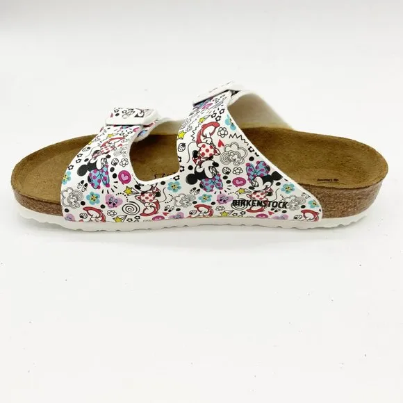 Birkenstock Arizona Kids Lovely Minnie White Slide Sandals US 13 Narrow Fit