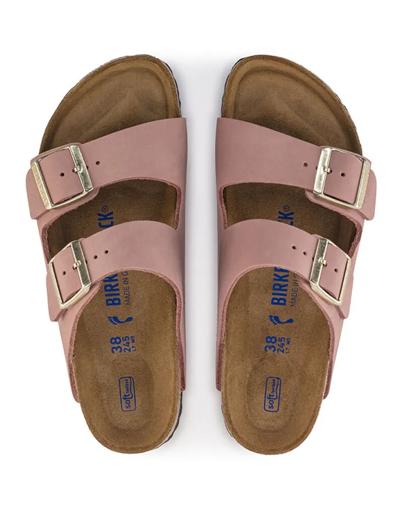 Birkenstock Arizona SFB Nubuck Leather Old Rose Narrow