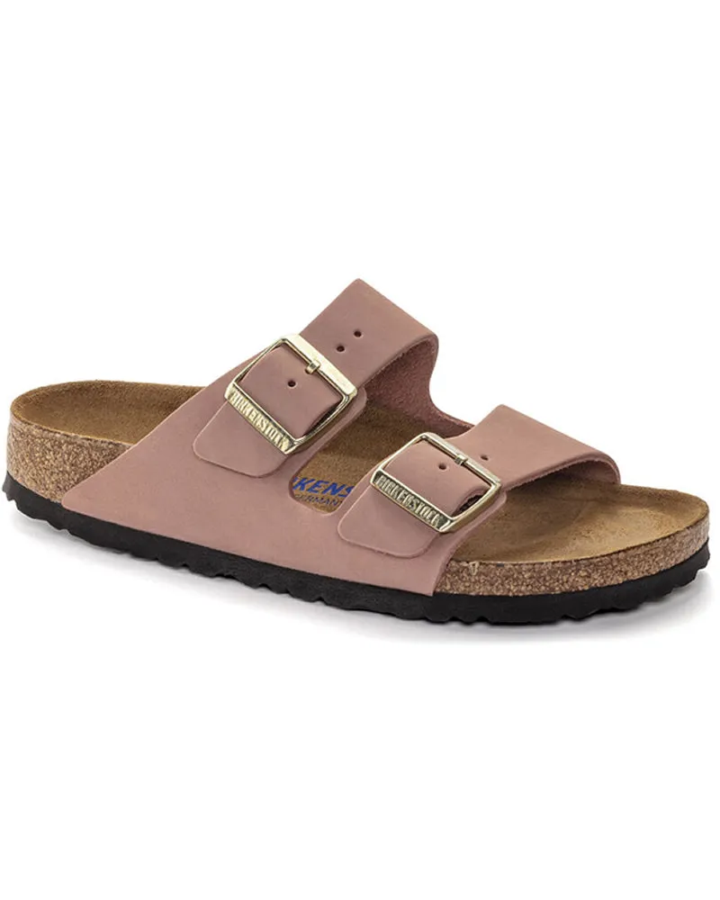 Birkenstock Arizona SFB Nubuck Leather Old Rose Narrow