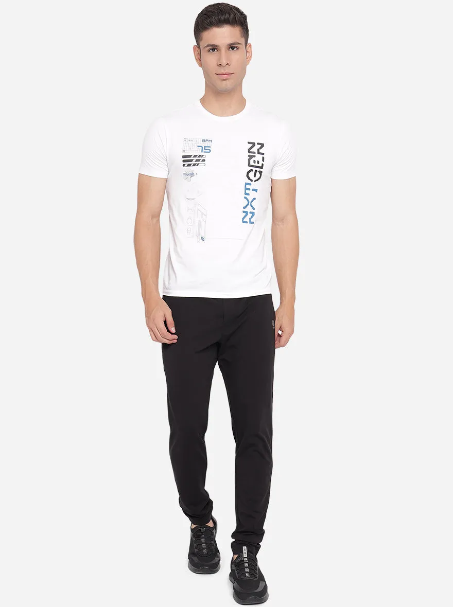 Black Solid Regular Fit Track Pants | JadeBlue