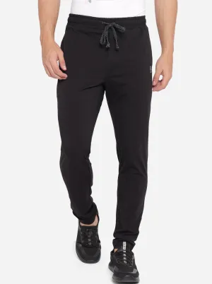 Black Solid Regular Fit Track Pants | JadeBlue
