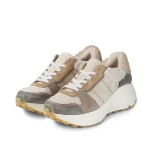 BMS Furry Laceup Sneakers (Angora)