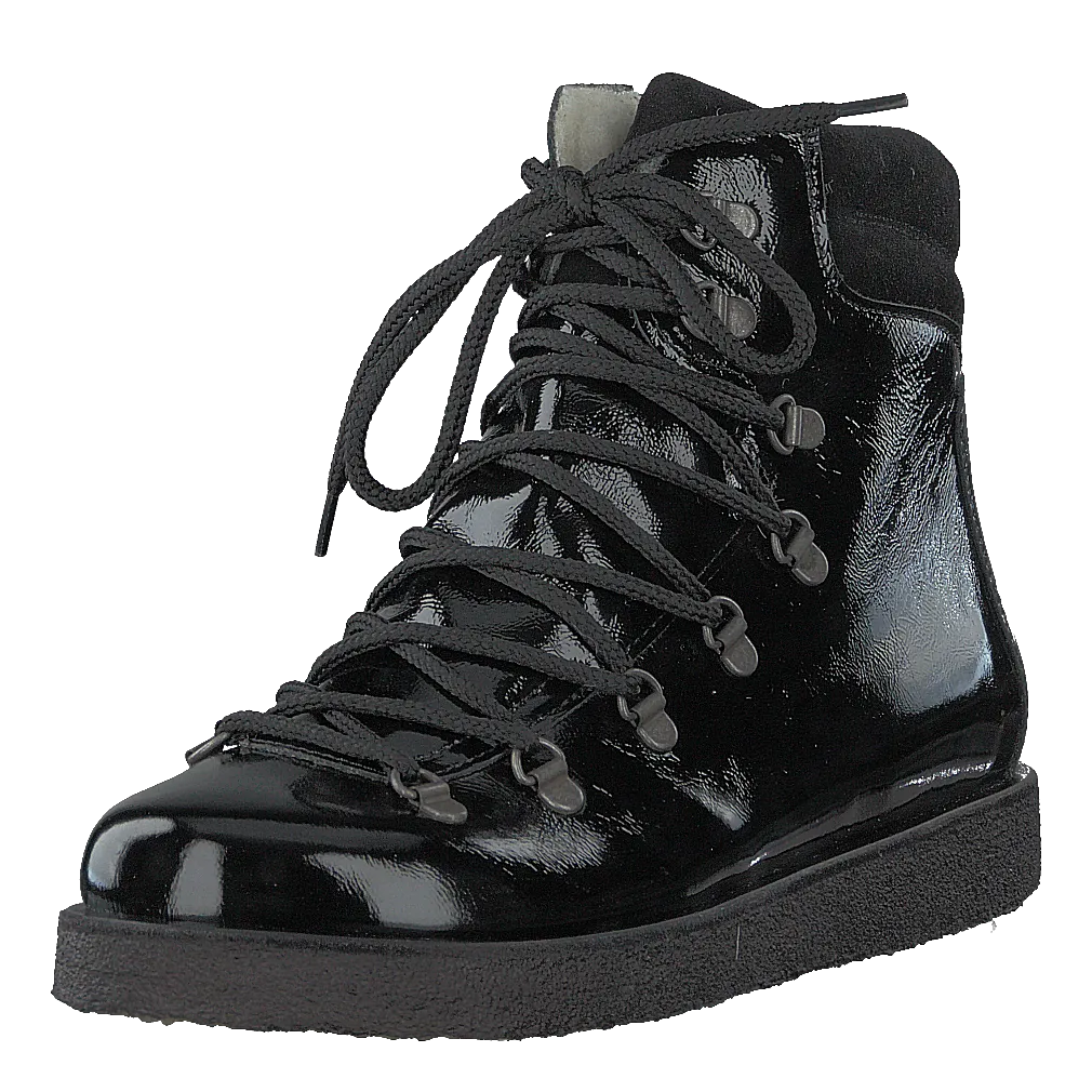 Boot With Laces And D-rings Black / Black
