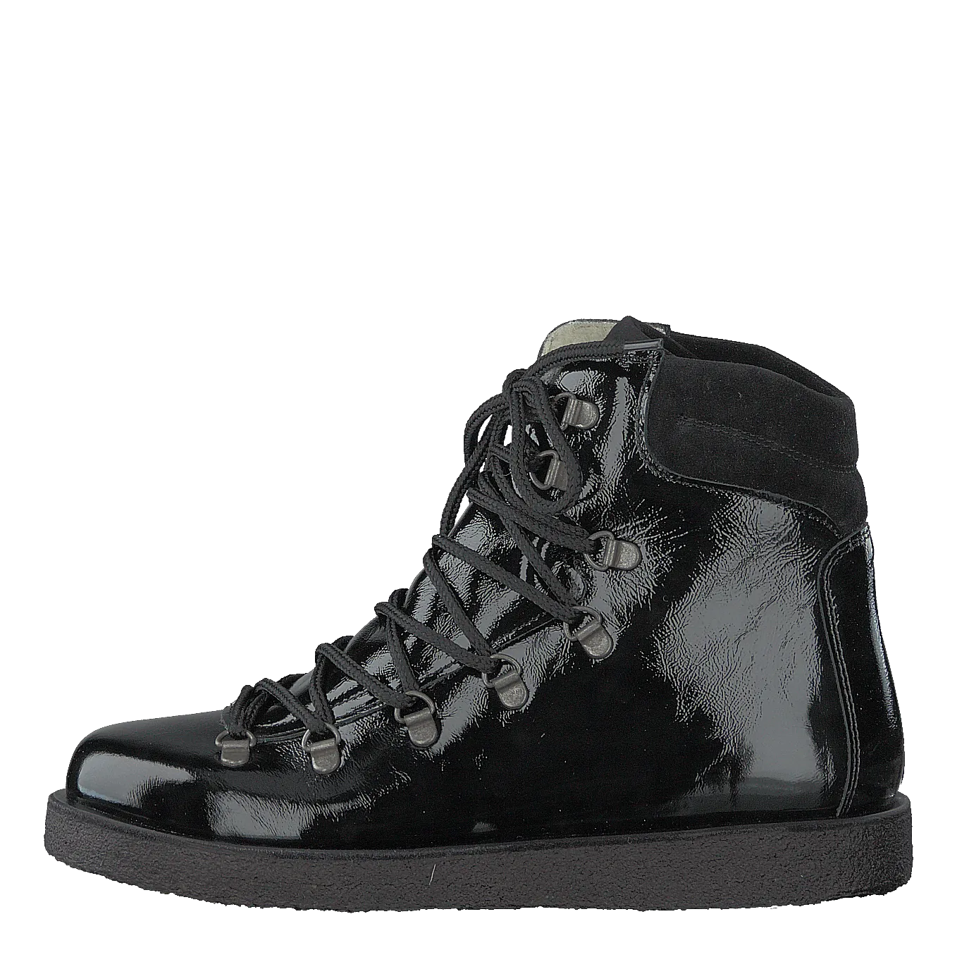 Boot With Laces And D-rings Black / Black